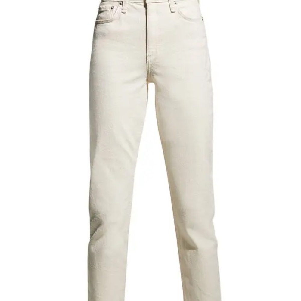 Rag & Bone Nina High-Rise Cigarette Jeans (Ecru)